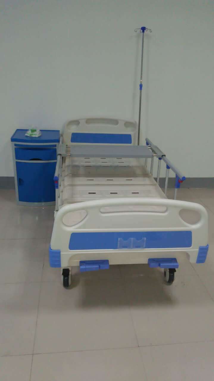 手動ABS床頭雙搖床（不銹鋼欄桿）