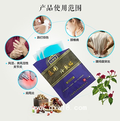 上海諾幫白御堂冷敷貼，運動損傷冷敷理療