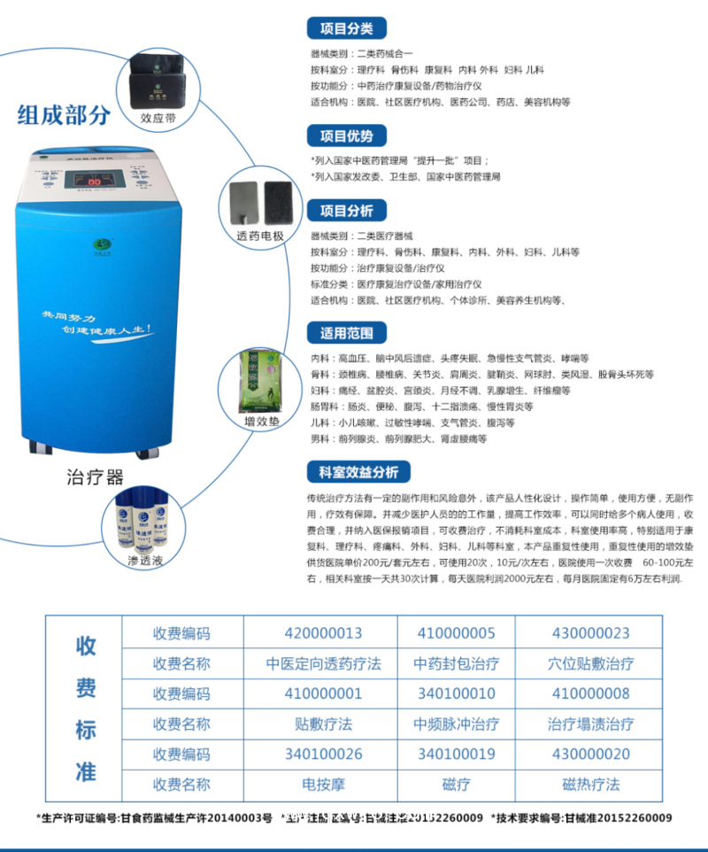 康遠本草（多功能治療儀DGN-1C）；天水華大