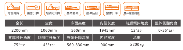 山東眾佳E2多功能電動床(翻身床)