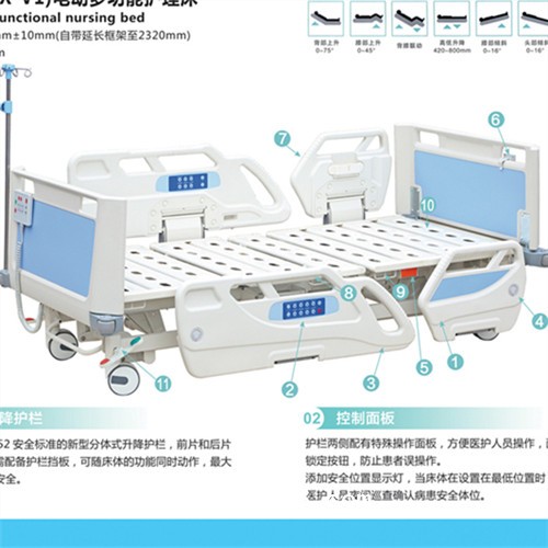 護(hù)理病床 帶輸液架電動(dòng)護(hù)理病床