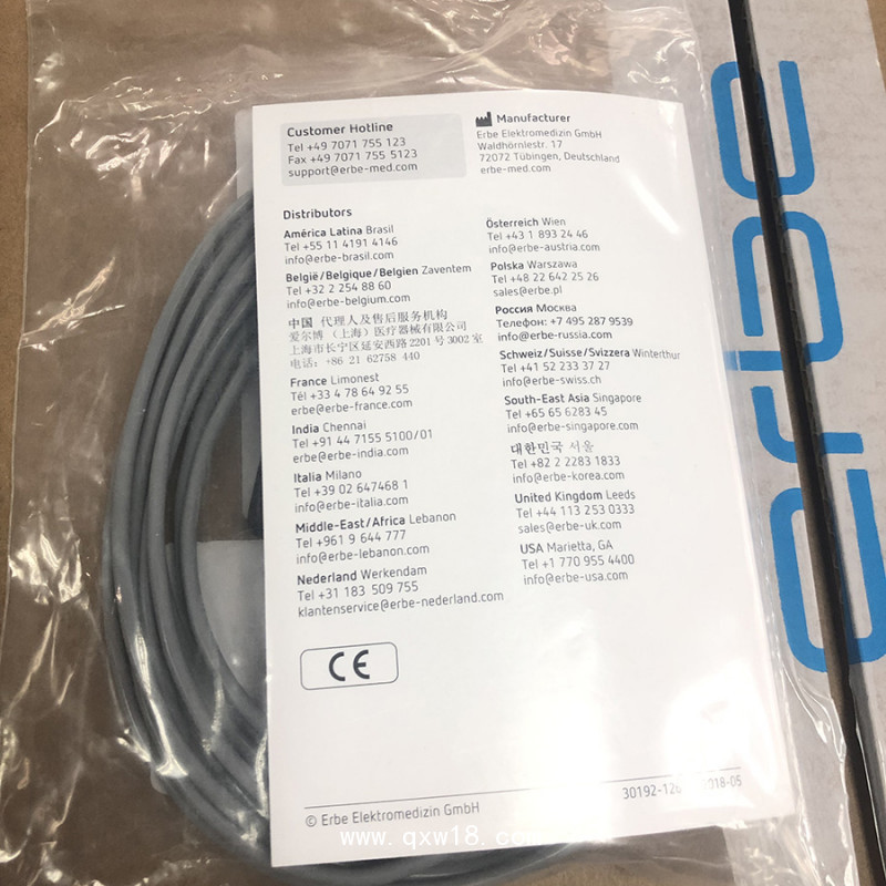 高頻電刀負(fù)極板連接線20194-080品牌愛爾博