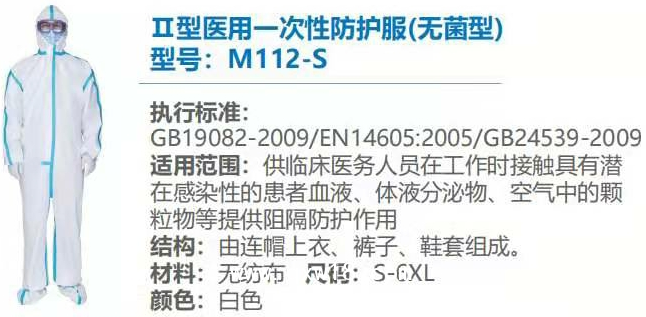 醫(yī)用一次性使用防護服