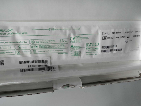 美國巴德BARD Dualok乳腺穿刺定位針LW0057