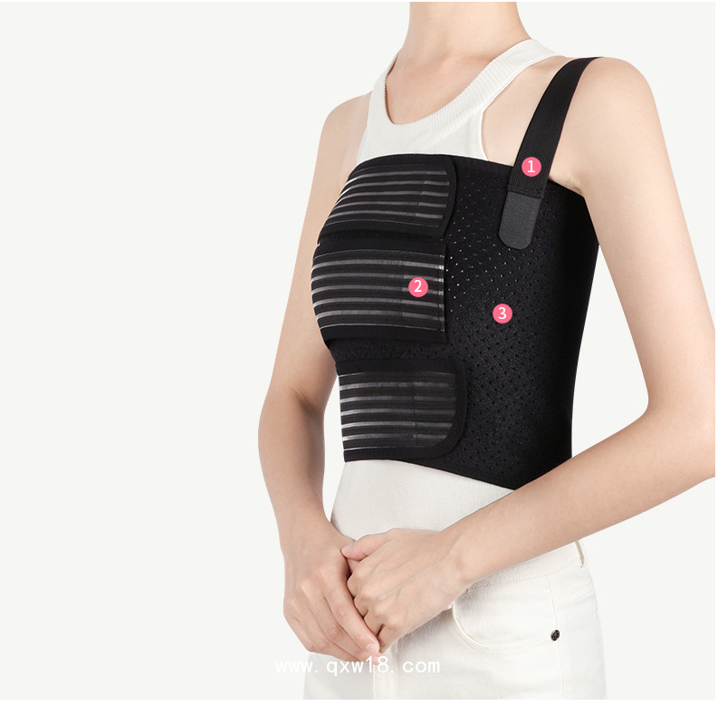 康隆達(dá)肋骨固定帶三條式肋骨骨折固定 胸部術(shù)后綁帶