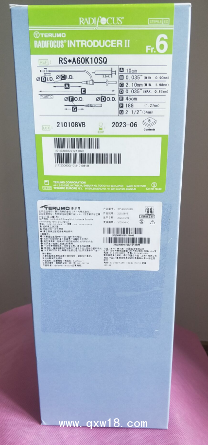 介入耗材 泰爾茂 血管鞘組6F動脈鞘RS*A60K10SQ