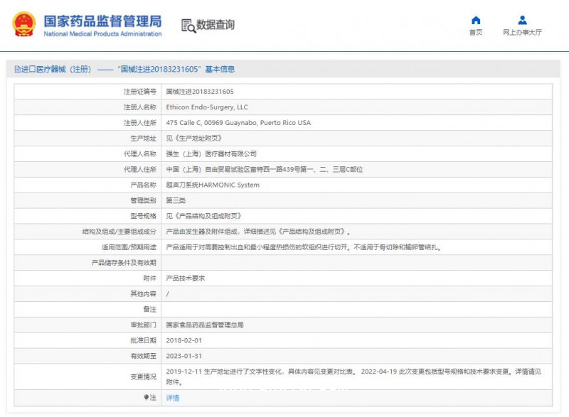 強(qiáng)生 愛(ài)惜康 外科用 超聲刀系統(tǒng) 手柄 HP054