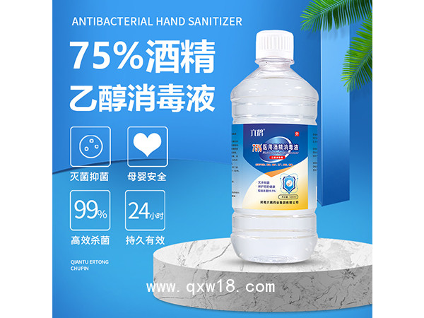 75%酒精消毒液500ml家用便攜學校超市工廠安檢
