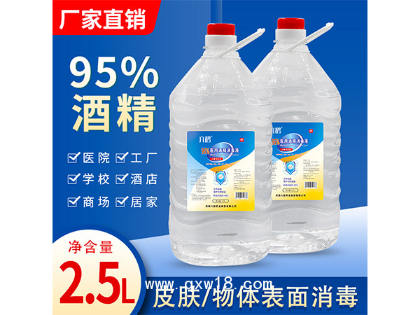95%酒精消毒液 2.5L家用便攜學校超市工廠安檢