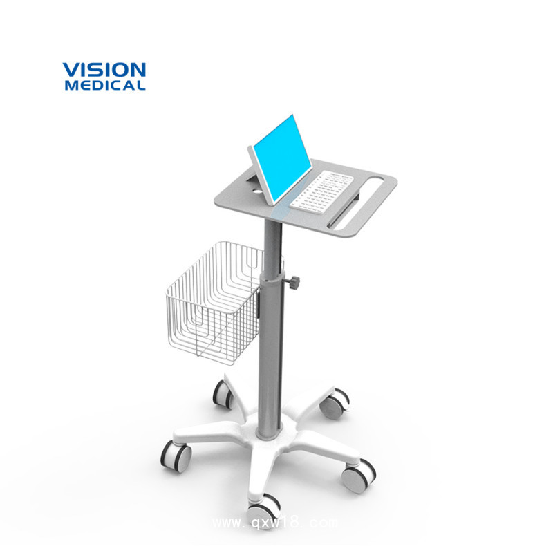 平板移動(dòng)推車IPAD支架五輪車移動(dòng)輕便平板手推車靜音輪