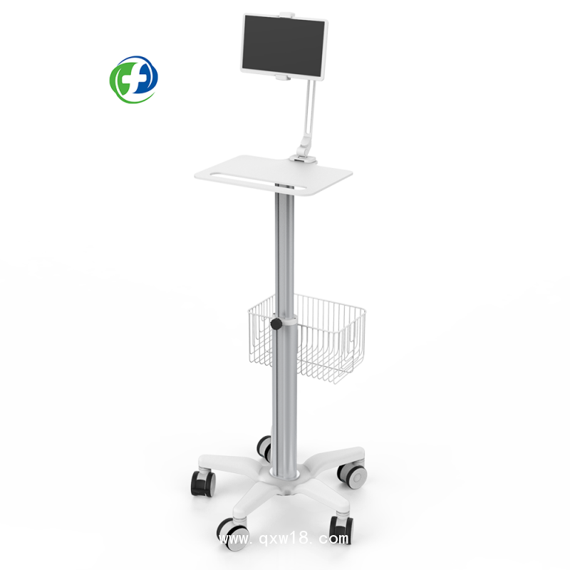 平板移動(dòng)推車IPAD支架五輪車移動(dòng)輕便平板手推車靜音輪