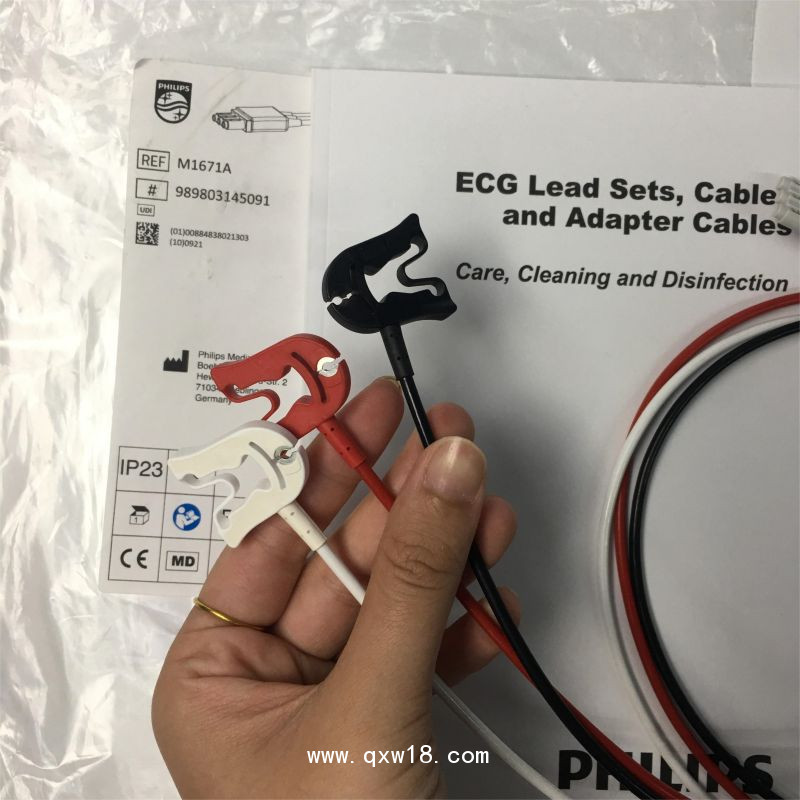 飛利浦原裝心電三導聯(lián)夾式美標M1671A