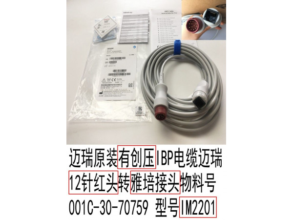 邁瑞原裝有創(chuàng)壓IBP電纜 紅頭轉(zhuǎn)雅培 型號(hào)IM2201