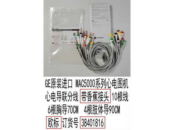 GE原裝進(jìn)口心電圖機(jī)心電導(dǎo)聯(lián)分線香蕉接頭38401816