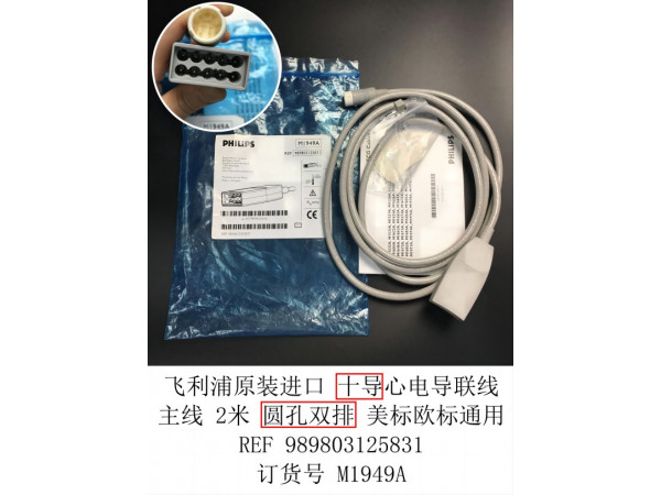 飛利浦原裝10導(dǎo)聯(lián)主線2米圓孔雙排美標(biāo)歐標(biāo)通用M1949A