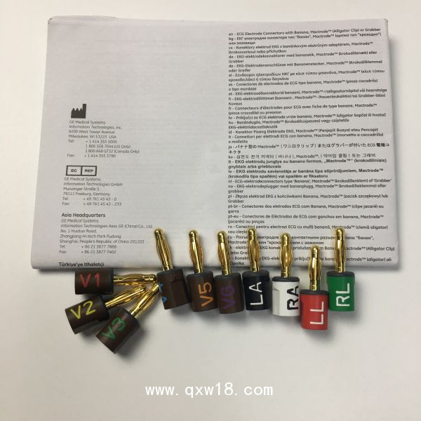 GE原裝進(jìn)口心電圖機(jī)美標(biāo)金屬香蕉插頭900178-001