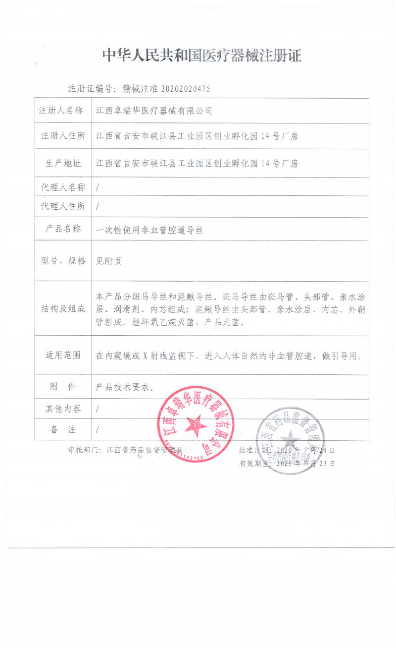 一次性使用非血管腔道導(dǎo)絲