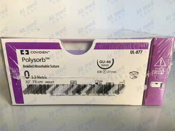 柯惠 Covidien 合成可吸收性外科縫線 UL877，36根/盒