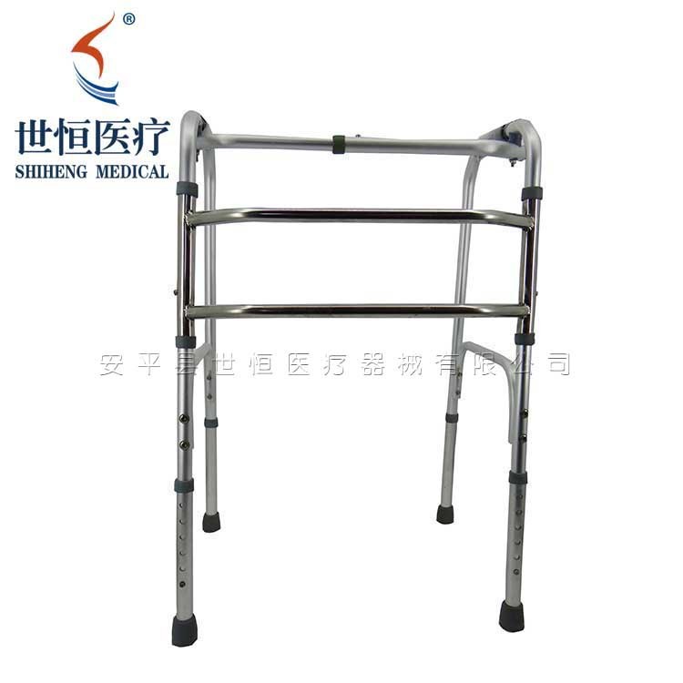 世康恒達(dá) 助行器工廠批發(fā)不銹鋼助行器老年人走路輔助拐杖可調(diào)高低助行器