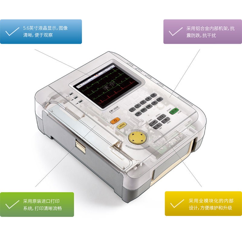科曼CM1200B數(shù)字式十二道心電圖機十二導(dǎo)聯(lián)心電圖監(jiān)測儀