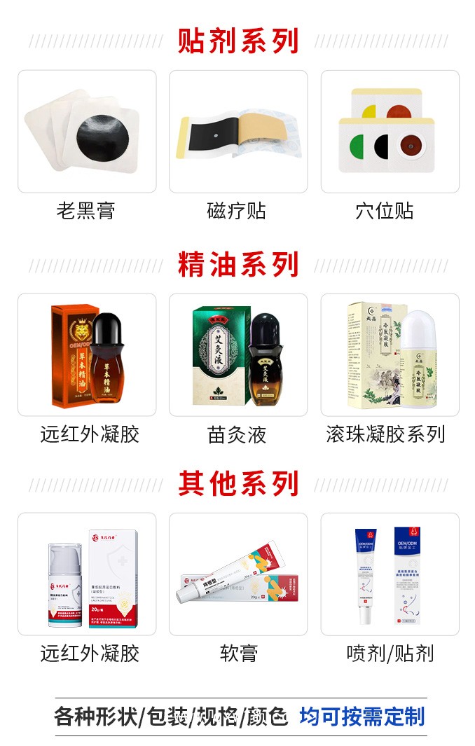外用骨科膏藥OEM代加工—先試用后合作—起訂量低出貨快